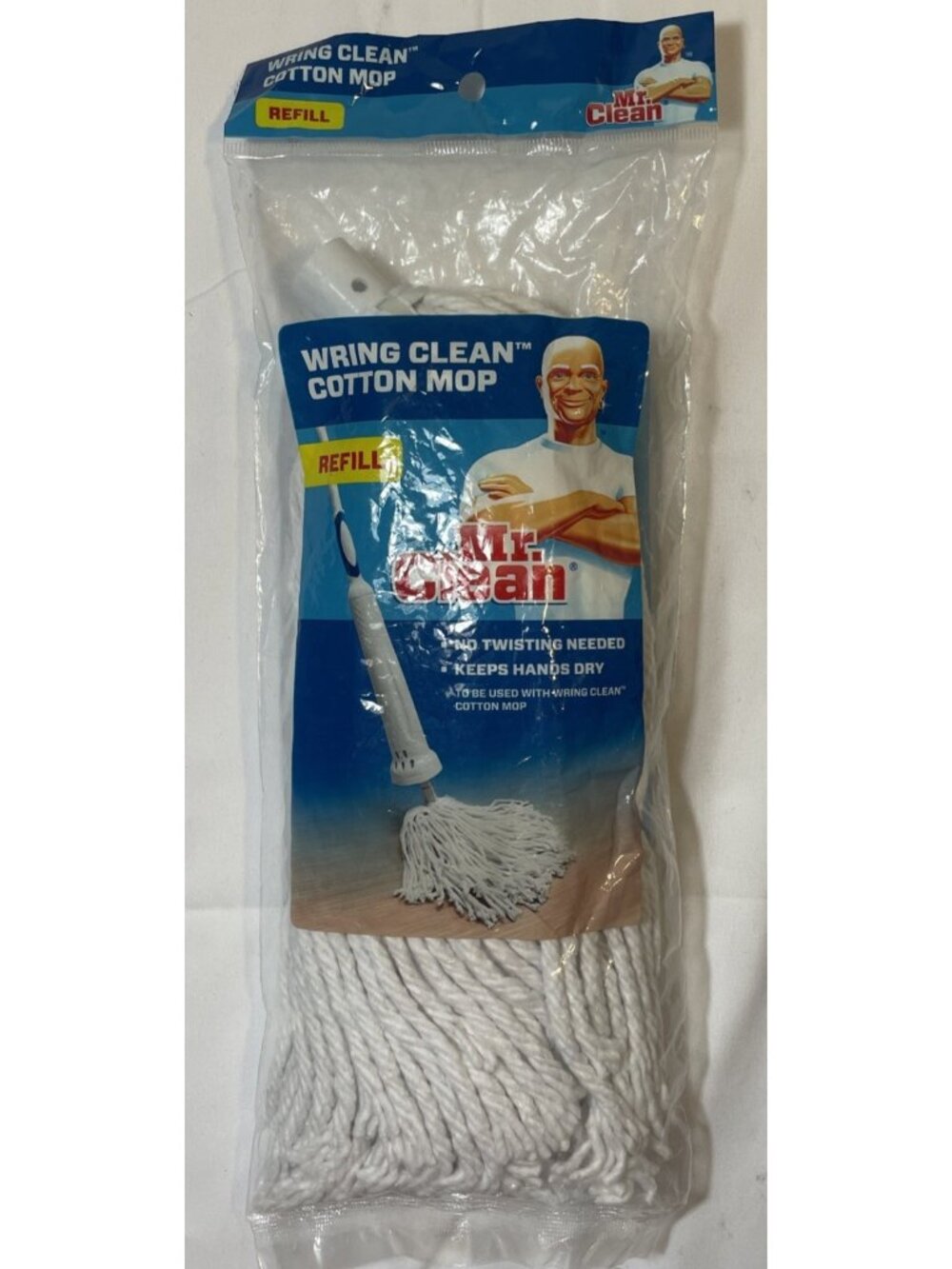 Mr. Clean Wring Clean Cotton Mop Head White Refill